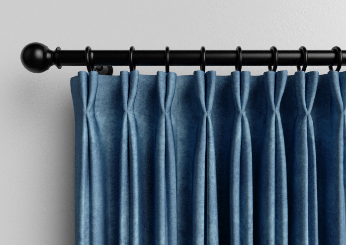 Florence Faux Suede, Prussian Blue - Made to Measure Curtains - Image 10
